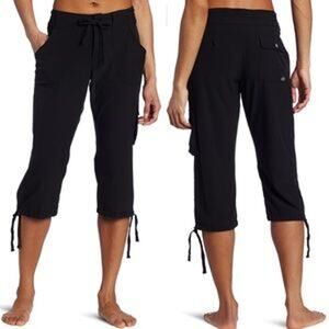 ALO Yoga Black Wide-Leg Capri Pants